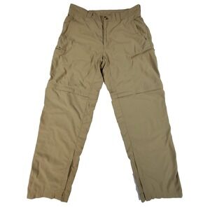 Exofficio Cargo Pants Mens Large Tan Convertible Nylon Hiking Lightweight